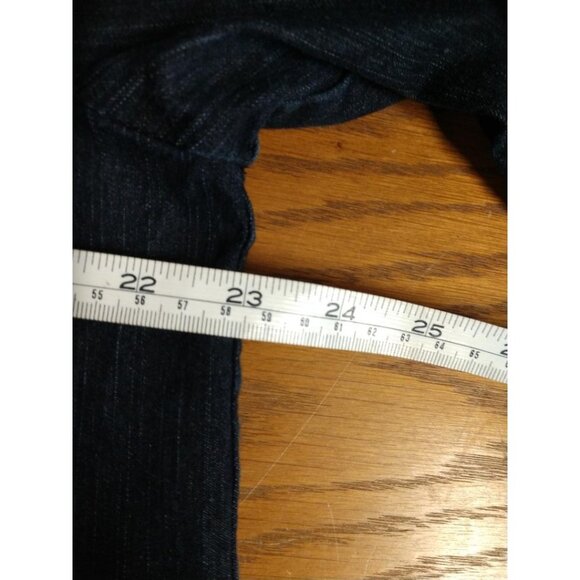 Ruby Rd. Womens Denim Jacket W/ Gold Stud Accents Long Sleeves Size 16 Ramie Ble - Picture 6 of 8